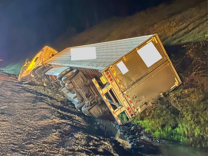 semi towing